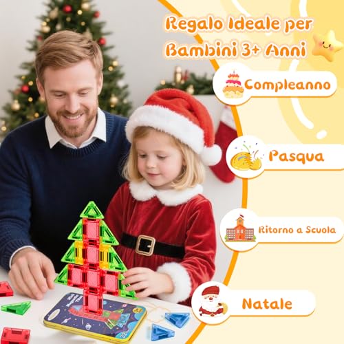 LeagoEra Mini Magnetic Construction Games 32 Pieces Magnetic Construction Travel Magnetic Blocks for Children Boys Girls 3 4 5 6 7 8 Years Old