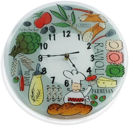 Peggy Karr Handcrafted Art Glass Mangia Wall Clock