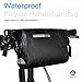 Allnice Bike Handlebar Bag Waterproof 3L Mountain Road MTB Bike Cycling Bicycle Top Tube Handlebar Bag Front Frame PVC Bag Roll Top Design Front Pannier Basket Bag
