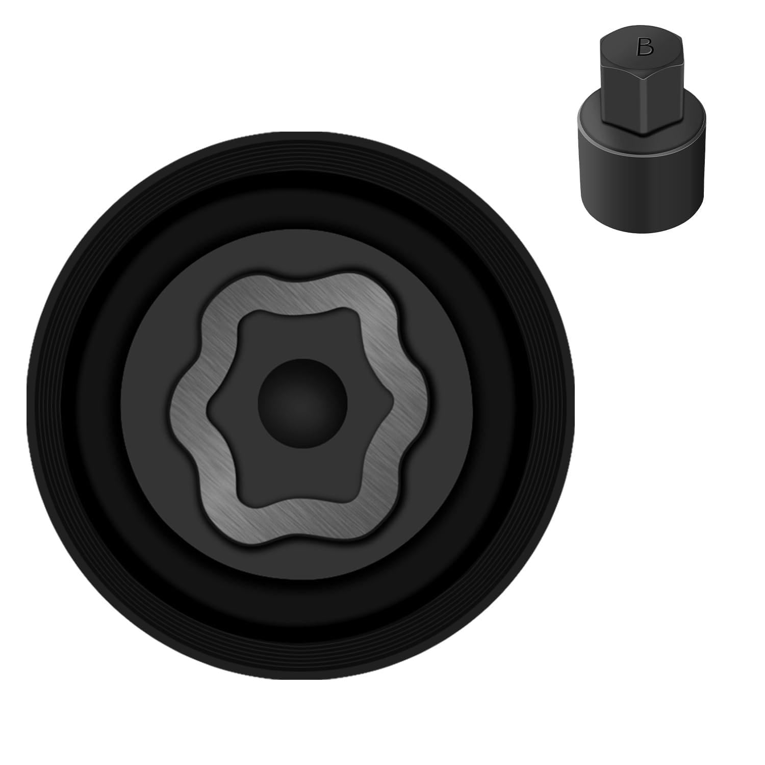 Photo 1 of JEUCLEL B-Wheel Locking Nut Key Compatible with Toyota Models, Lexus, Tacoma, Wheel Lock Nut Socket Adapter, Anti-Theft Lug Removal Tool, Socket Remover Hand Repair Tool