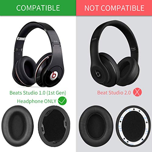Earpad for Beats Studio 1.0 (1st Gen) Headphone, Replacement Ear Pad/Ear Cushion/Ear Cups/Ear Cover/Earpads Repair Parts for Monster Beats by Dr.Dre Studio 1.0 Headset,Black