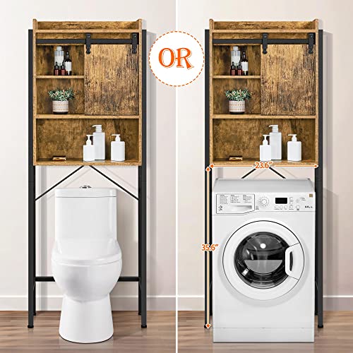 Yaheetech Over The Toilet Storage with Sliding Door, Bathroom