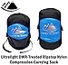Hyke & Byke Quandary 15°F Cold Weather Mummy Hiking & Backpacking Sleeping Bag - Duck Down 650 FP 3 Season Sleeping Bags for Adults - Ultralight with Compression Stuff Sack (Light Blue, Long)