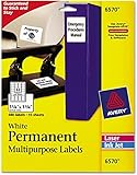 Permanent ID Laser Labels, 1-1/4 x 1-3/4, White, 480/Pack