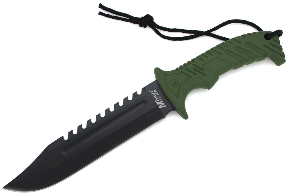 13" Tactical Survival Rambo Hunting Fixed Blade Knife Army Bowie w