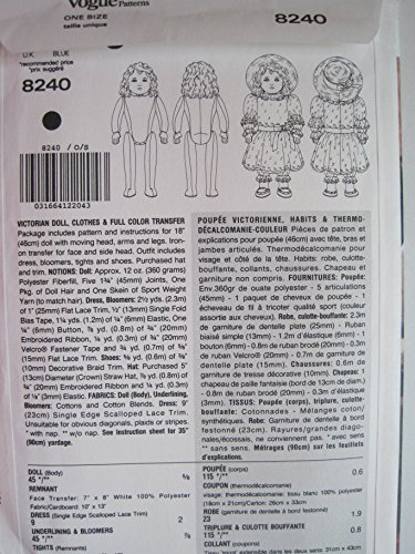 Vogue Pattern 8240 Doll Collection: Victorian Doll