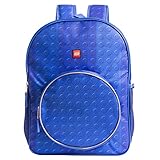 LEGO Classic Blue Brick Backpack - Lego Backpack With Zippered Front Pocket (Blue)