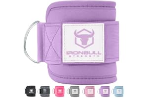 Women's Ankle Strap for Cable Machines & Resistance Bands: Gym & Home Workout Cuff Attachment for Leg Extensions, Kickbacks, 