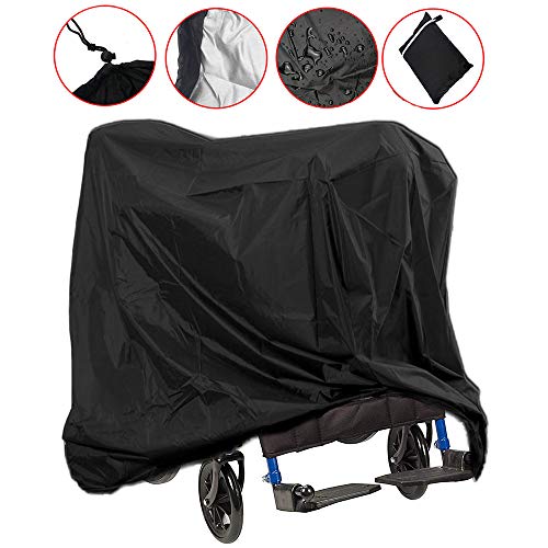 Wheelchair Cover, Mobility Scooter Storage Cover Lightweight Waterproof Storage Rain Protector from Dust Dirt Snow Rain Sun Rays - 67 x 24 x 46 inch (L x W x H) - Thumbnail 6