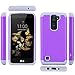LG Escape 3 Case, LG K8 Case, LK [Drop Protection] Hybrid Dual Layer Armor Defender Protective Case Cover for LG Escape 3 / K8, Violet