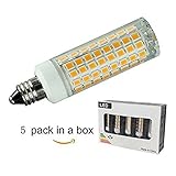 E11 led bulb 75W 100W halogen bulbs replacement,1000 lumens, jd e11 mini candelabra base, warm white 3000K, 110V 120V 130 voltage input (pack of 5)