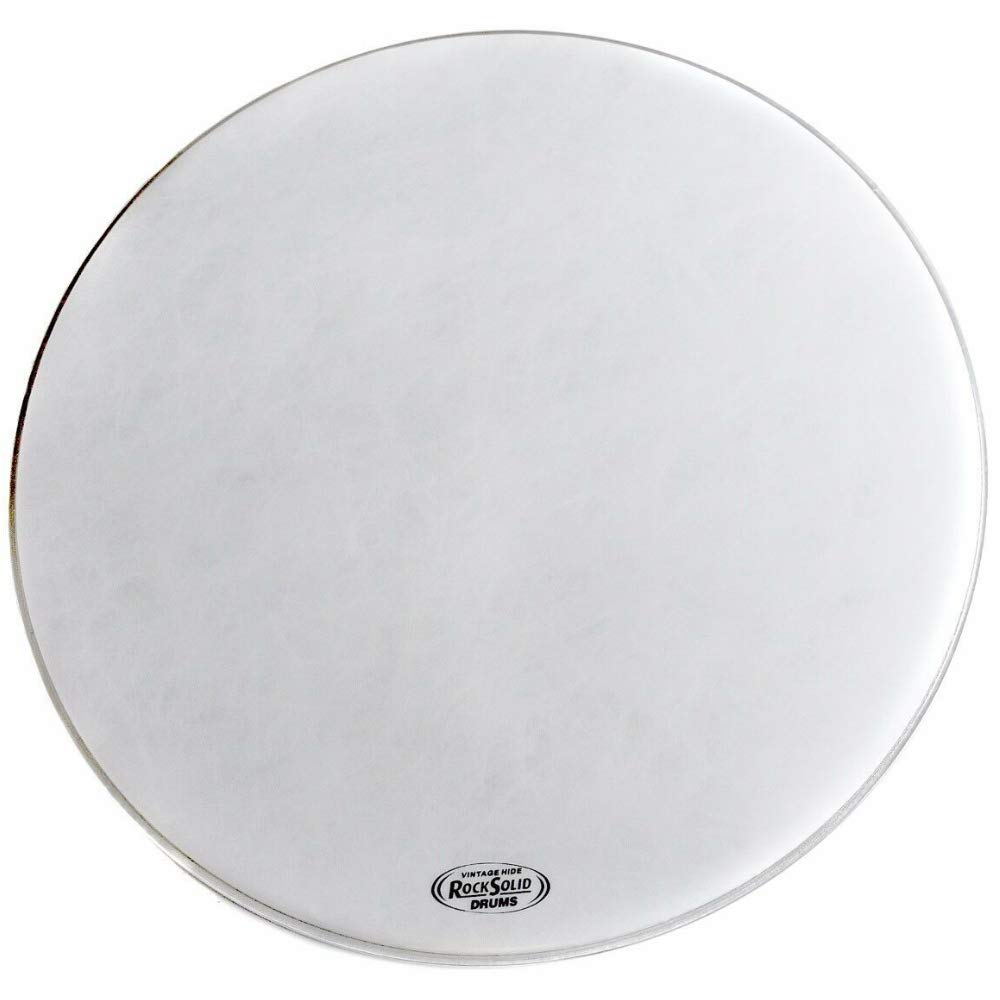 RockSolid 22" Vintage Hide Fibre Skin Bass Drum Resonant or Batter Head - Bass Drum Skin - Drumming Accessories