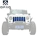 opar Gloss Blue Front Mesh Grille Insert for 2007-2015 Jeep Wrangler JK & Wrangler Unlimited (Pack of 7)