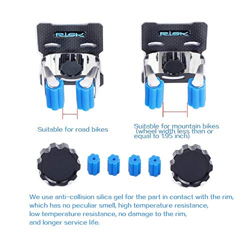 AIKESIWAY Bike Clip, Bike Storage, Bike Wall Mount, Bike Stand Rack Hanger System for Garage Portable Indoor Outdoor Punch-Free Vertical Easy to Install and Tire Rack for Road Mountain Bikes (1)