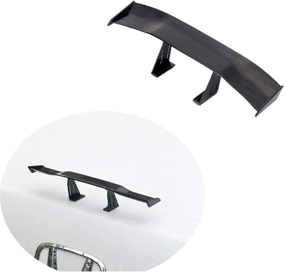 Weforu 3Pcs Car Mini Spoiler Wing, Universal Carbon Fiber Car Tail Wing Auto ABS Rear Spoiler Wing Decoration 6.7inch - Image 3