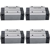 FUZIDDN HGH15CA Linear Bearing Square Slide Carriage Block 4Pcs | Compatible with HGR15 linear guide rails HG15 square slide guides for precise alignment in CNC machine setups