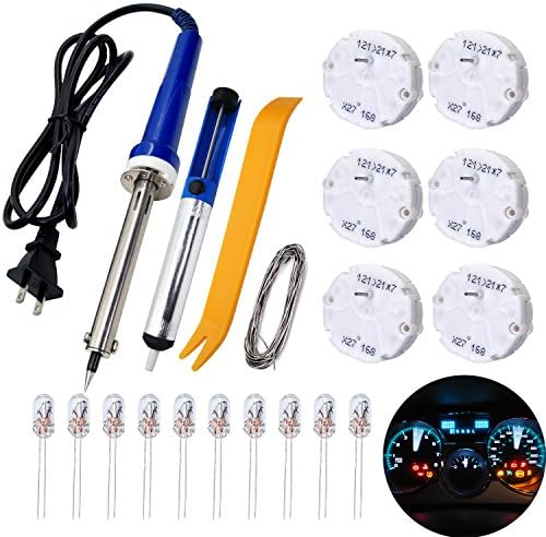 OPAP GM Instrument Cluster Gauge Repair Kit 6pcs X27 168 Stepper Motors + 10 Backlight Bulbs + 1 Soldering Iron + 1 Solder Sucker + 1 Remove Tool + Flux Rosin Core Solder