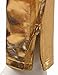 ZEROYAA Mens PU Faux Leather Side Zipper Moto Jeans Style Metallic Gold Pants/Straight Leg Trousers US 36/Asian XXXXL Gold