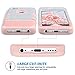 ULAK iPhone 5C Case, 5C Case, Shockproof Soft Silicone Rubber Hard Plastic Hybrid Heavy Duty Protection Kidproof High Impact Case Cover for Apple iPhone 5C-Minimal Stripes Rose Gold