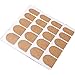 Dongcrystal 24pcs Khaki Marble Texture Glossy False Nails Acrylic Artificial Full Fake Nails Nail Art Tips Top Short