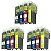 Generic 12 Pack Compatible Ink Cartridge Replacement for Lexmark 100XL BK 100XL C (3 piece large Black 3 piece Cyan 3 piece Magenta 3 piece Yellow)