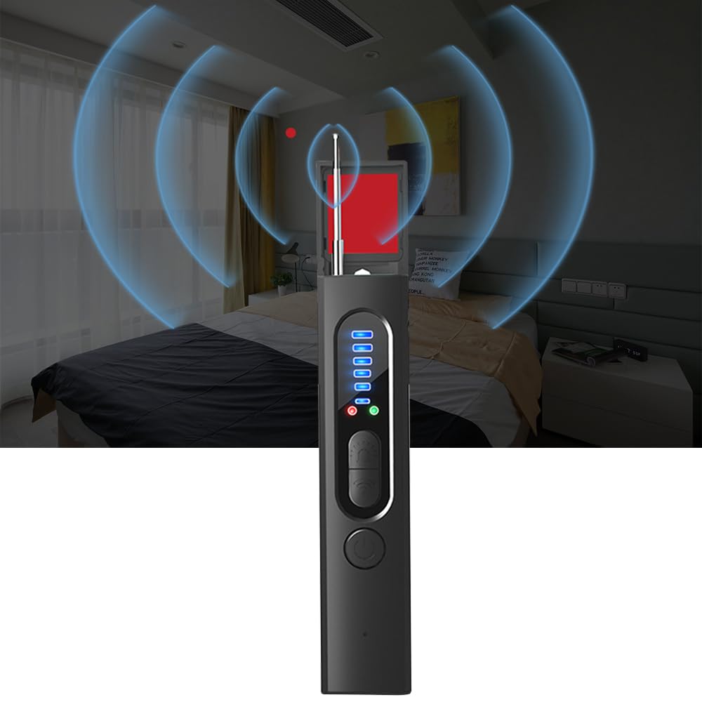 YANGUN Hidden Camera Detector, Camera Detector, Bug Detector, Spy Camera Detector for Hotel, Office, Travel, 6 Levels Sensitivity 4 Modes, 24H Working Time, Protect Your Privacy in All Aspects
