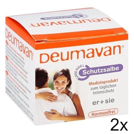 Deumavan Lavendel Schutzsalbe, Spar-Set, 2x100 ml, Medizinprodukt zum täglichen Intimschutz für sie und ihn. Intimschuzt auf 
