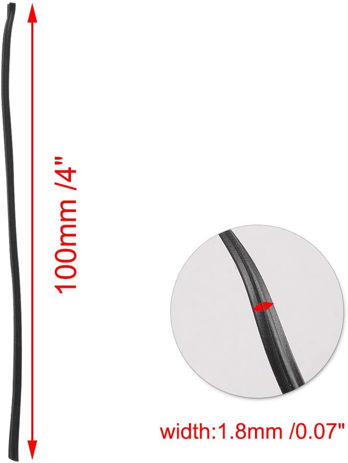 sourcing map Candy Bags Packaging Twist Cable Tie 1.8mm Width 100 Pcs Black - Image 3