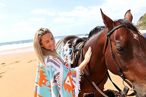 WANDERLUST PONCHO | Round Beach Towel That Doubles as a Poncho | 59 Inch (150cm Diameter) | Australian Owned