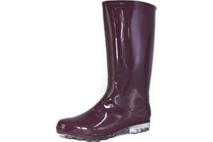 DaeRainy Tall Rain Boots for Women, Knee High Waterproof Slip On Garden Boots