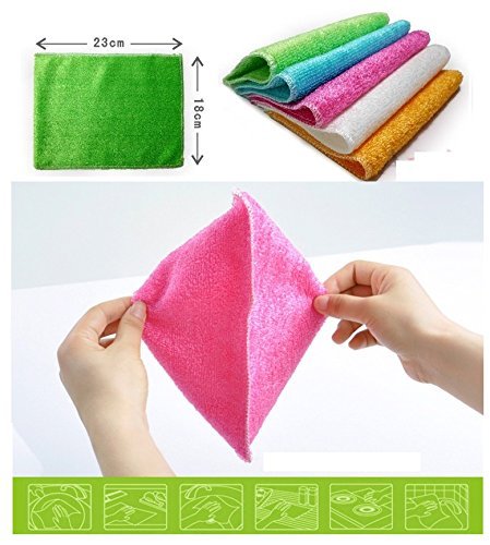 6-pack Bamboo Fiber Dish cloths Kitchen Dish Towels Tea Towels 7\