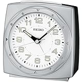 Seiko Silver Square Alarm Clock
