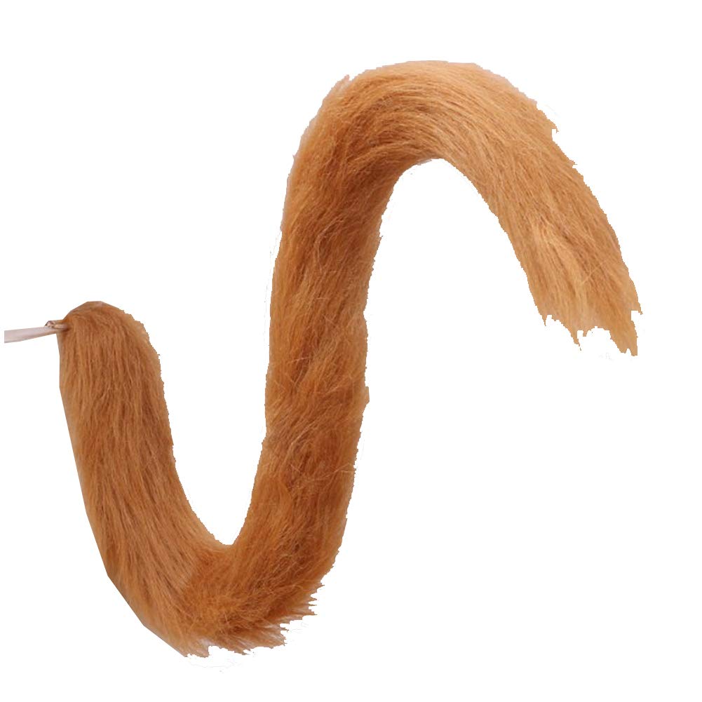 Fluffy Plush Long Cat Tail Fancy Dress Animal Tails Cosplay Anime Dress Up Party Carnival Costume Prop (Camel)