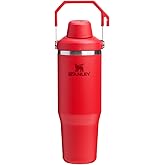 Stanley IceFlow 2.0 Fast Flow Tumbler with Handle 30 oz | Twist On Angled Spout Lid | Leakproof Water Bottle | Insulated Stainless Steel | BPA-Free | Chili Red