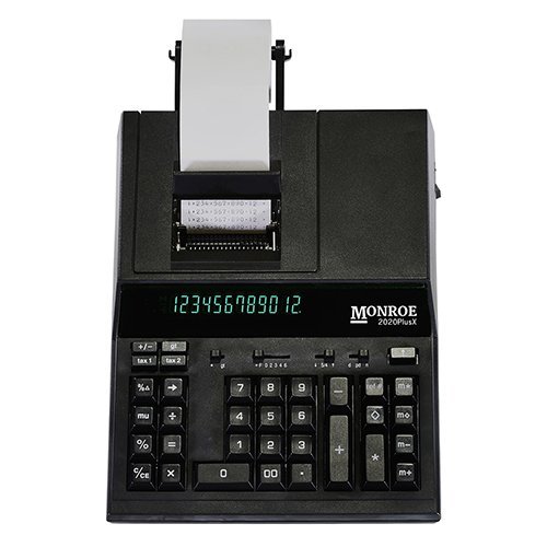 Monroe 2020PlusXB 12-Digit Medium-Duty Color Printing Calculator