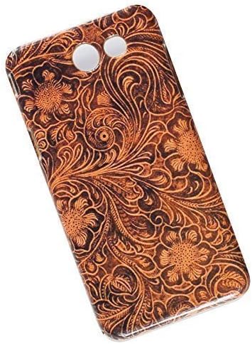 Slim Case for Samsung Galaxy J3 (2017) J327, Emerge, Eclipse, Prime. Tooled Leather Look.