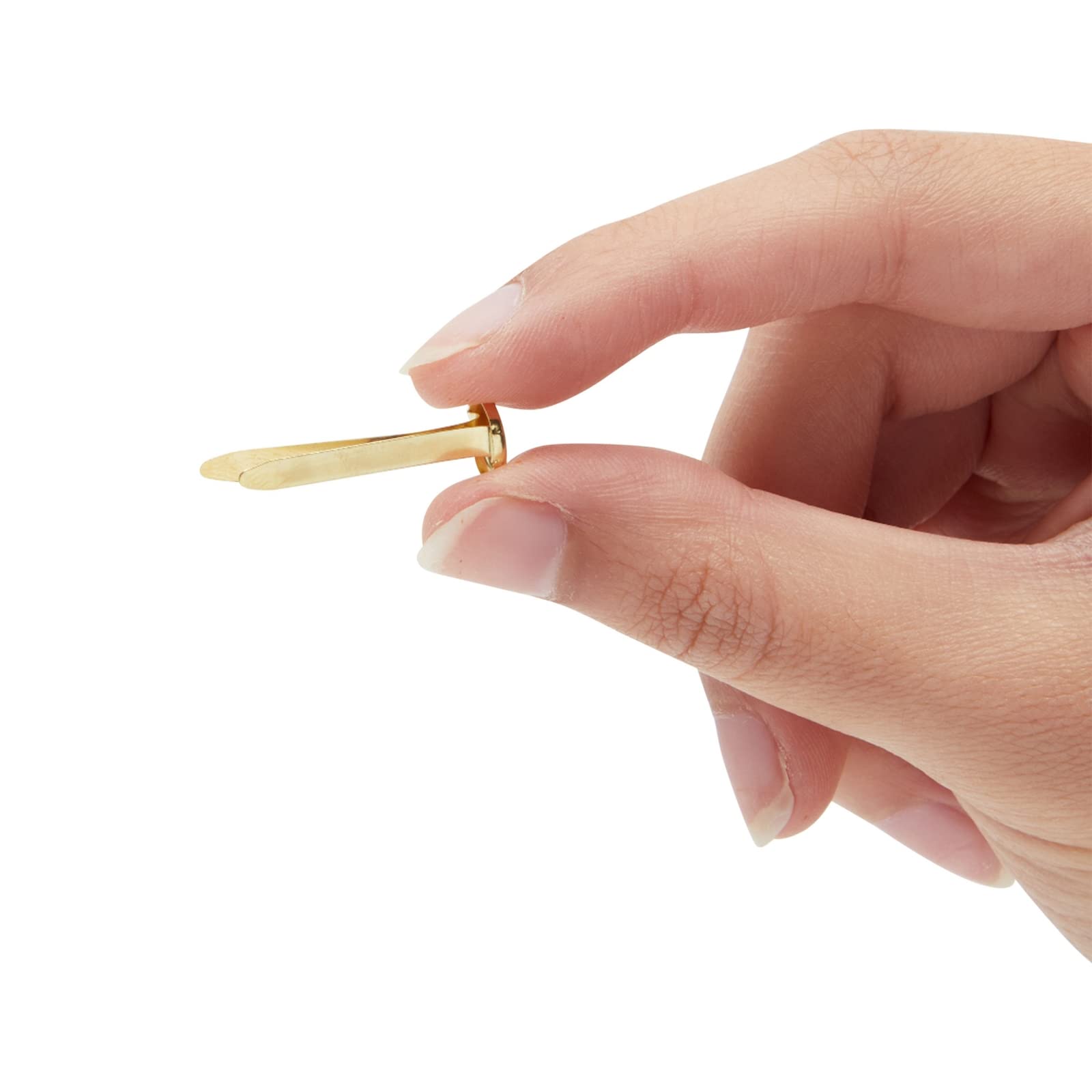 Juvale Mini Flat Head Paper Brads for Crafts - 500 Piece, 5 Sizes (0.37-1 in), Gold Brass Split Pins - Assorted Paper Fasteners & Brad Pins with Foldable Backs
