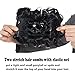 Benehair Messy Bun Hair Piece with Combs Clip in Bun Scrunchie Juva Bun Dish Fluffy Wavy Hair Updo Easy Stretch Big Chignon Short Ponytail Hairpiece for Women Dark Black 90g