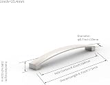 FURNIWARE 10 Pack Brushed Nickel Aluminum Cabinet Handles 160mm Hole Center view 4