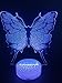 3D Optical Illusion Led Night 7 Colors Changing Desk Lamp Butterfly By AZALCO