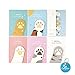 Carykon Cute Cat's Paw Shaped Sticky Notes Memo Pads, 10 Pads/Pack (5 Large & 5 Small), 30 Sheets/Pad (Cat's Paw)