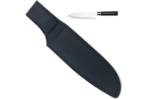 8" Santoku Knife Scabbard Sheath (Black Nylon)