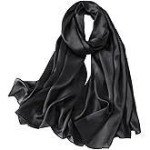ANDANTINO 100% Mulberry Silk Long Scarf for Women Large Shawls for Headscarf and Neck- Oblong Hair Wraps with Gift Packed