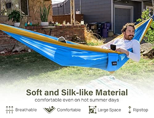 Bliss Hammocks Portable Travel Camping Hammock in a Bag W/ Tree Straps