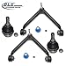 DLZ 4 Pcs Suspension Kit-2 Front Upper Control Arms Ball Joint Assembly 2 Front Lower Ball Joint Compatible with Dodge Ram 1500 Pickup 2002 2003 2004 2005 K7411 K7424