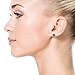 Doorbuster Deal! Sterling Silver Freshwater Cultured Pearl Button Stud Earrings (8-9mm) (Dyed-black)
