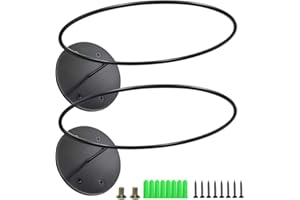 Calenzana 2 Pack Sports Ball Holders Wall Mount Display Rack for Basketball Volleyball Rugby Soccer, Steel, Black