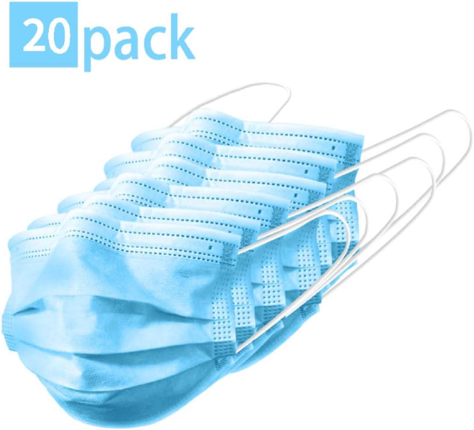 AoYan Disposable Mask 20Pcs - Factory Sealed Bag, with Earloops, Protective for Smoke, Dust, Pollen, Cup Masks, Breathable and Comfortable M-A-S-K
