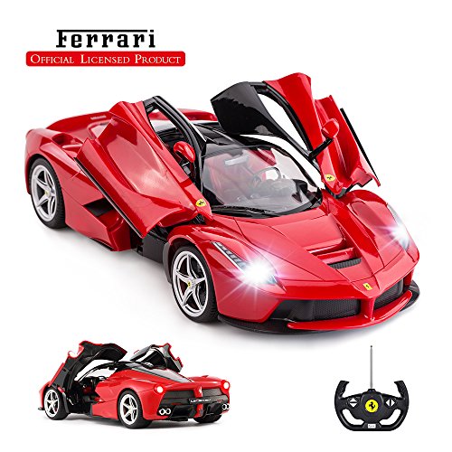 Rastar RC Car | 1/14 Scale Ferrari LaFerrari Radio Remote Control R/C Toy Car Model Vehicle for Boys Kids, Red