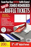 Blanks/USA Pre-Cut Jumbo Numbered Raffle Tickets (TKX02FMWH)